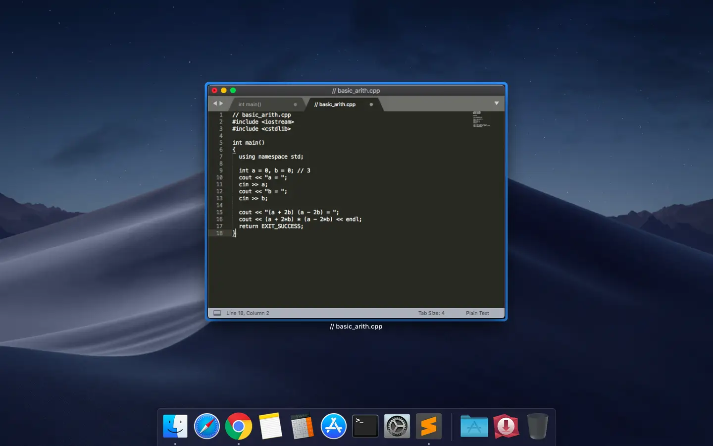 Sublime Text screenshot 2